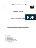 PRÁCTICA No. 3 DESTILACIÓN SIMPLE Y FRACCIONADA