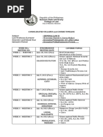 Consolidated Course Timeline and Syllabus