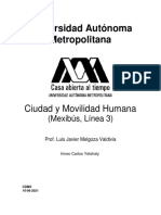 Mexibus, Linea 3 Ciudad y Movilidad Urbana