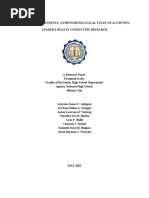 Leadership in Students - A Phenomenological Study of Accepting A Leaders Role and Their Reasons For Accepting The Role in Conducting Research