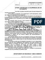 62....... No Más Excusas para Justificar La Ocurrencia de Un