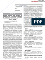 Decreto Supremo Que Aprueba El Reglamento de Participacion C Decreto Supremo N 014 2022 Produce 2108690 1