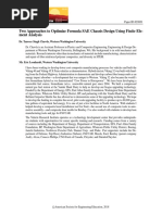 Two Approaches To Optimize Formula Sae Chassis Design Using Finite Element Analysis