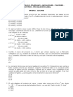 Expresiones Algebraicas - Ecuaciones - Inecuaciones - Funciones - Logaritmos - Programación Lineal