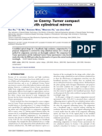 Astigmatism-Free Czerny-Turner Compact Spectrometer With Cylindrical Mirrors