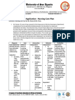 BSN 1 H Case Application Nursing Care Plan