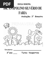 Avaliações 3° BIMESTRE - LÍNGUA PORTUGUESA