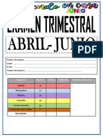 ? MT 4o ABC Examen Trimestral Junio