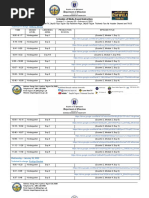 Schedule of Airing Quarter 2 Week 9