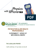 Experiment 7 - Speed of Mechanical Waves