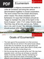 Interfaith and Ecumenism