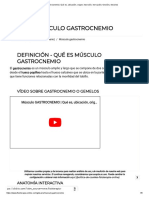 Gastrocnemio - Qué Es, Ubicación, Origen, Inserción, Inervación, Función y Lesiones