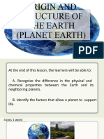 Origin and Structure of The Earth