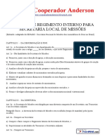 Modelo de Estatuto de Secretaria de Missões - Blog Do Cooperador Anderson