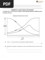 Geography O Level Topical Test Industry