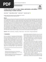 A State-Of-The-Art Review On Types, Design, Optimization, and Additive Manufacturing of Cellular Structures