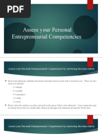 Assess Your Personal Entrepreneurial Competencies