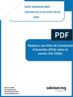 Elaborer Son PCA Selon La Norme ISO 22301