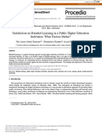 Satisfaction On Blended Learning in A Public Higher Education Institution: What Factors Matter?