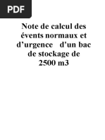 Note de Calcul Des Évents D'un Bac de Stockage