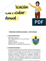 Taller7. PlanificaciOn Curricular Anual - Sexto Grado