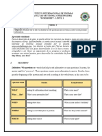 Level 1 - Week 5 - To Be - Wh-Questions