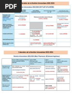 Calendrier UM5R - Rentrée 22-23