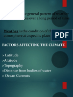 Factors Affecting Climate