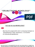 Dramatikong Monologo