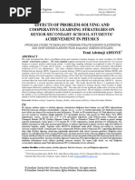 2010-Adeoye-Effects of Problem-Solving and Cooperative Learning Strategies On Senior Secondary School Students - Achievement in Physics