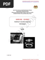 Marking Scheme Perfect Score Physics Module 2008