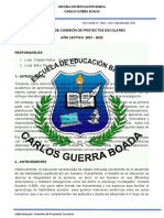 Informe Anual de Comisiones Proyectos Escolares 2021-2022