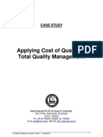 Case Study - Applying Cost of Quality To Total Quality Management