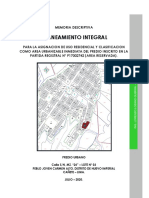 Planeamiento Integral para Asignacion de Area Urbanizable Inmediata Mz. 24 Lote 03