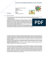 Programación Anual de Personal Social y Religión 2022