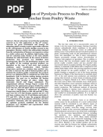 Optimization of Pyrolysis Process To Produce Biochar From Poultry Waste
