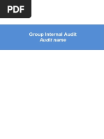 Internal Audit Report Template