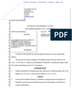 RONALD MARTELL v. SAN DIEGO COUNTY DEPUTY SHERIFFS COLE (#0473) ) NAPUTI (#3018) JOHNSON) (#0497) LOVEJOY (#3215) ) LANNON (#0233) YOUNG (#0188)