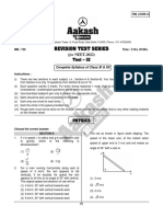 Revision Test Series For NEET 2022 XII Passed Test 12-04-06 2022