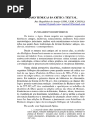 As Bases Teóricas Da Crítica Textual - História e Contribuições (Araujo - Artigo)