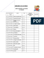 Calendario de Lecturas 2 de Primaria