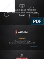 Ali Hadi - Performing Linux Forensic Analysis and Why You Should Care