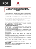 Tema 2. Control de Acceso, Identificación, Información, Atención y Recepción de Personal Visitante