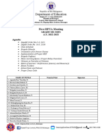 First HPTA Meeting Attendance With Agenda