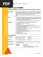 Impermeabilizante Acrilico Aislante Termico Fibras Acril Techo Power