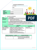 Actividad de Aprendizaje - Miércoles 6 de Abril