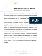 Gestion y Manejo de Residuos Solidos Urbanos A Travez Del Coprocesamiento