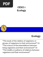 3 Ecology and Interactions