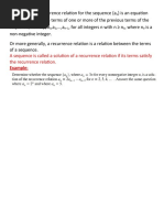 Notes UNIT2 Recurrence Relations MTH401