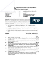 0 Syllabus JJ205 Engineering Mechanics